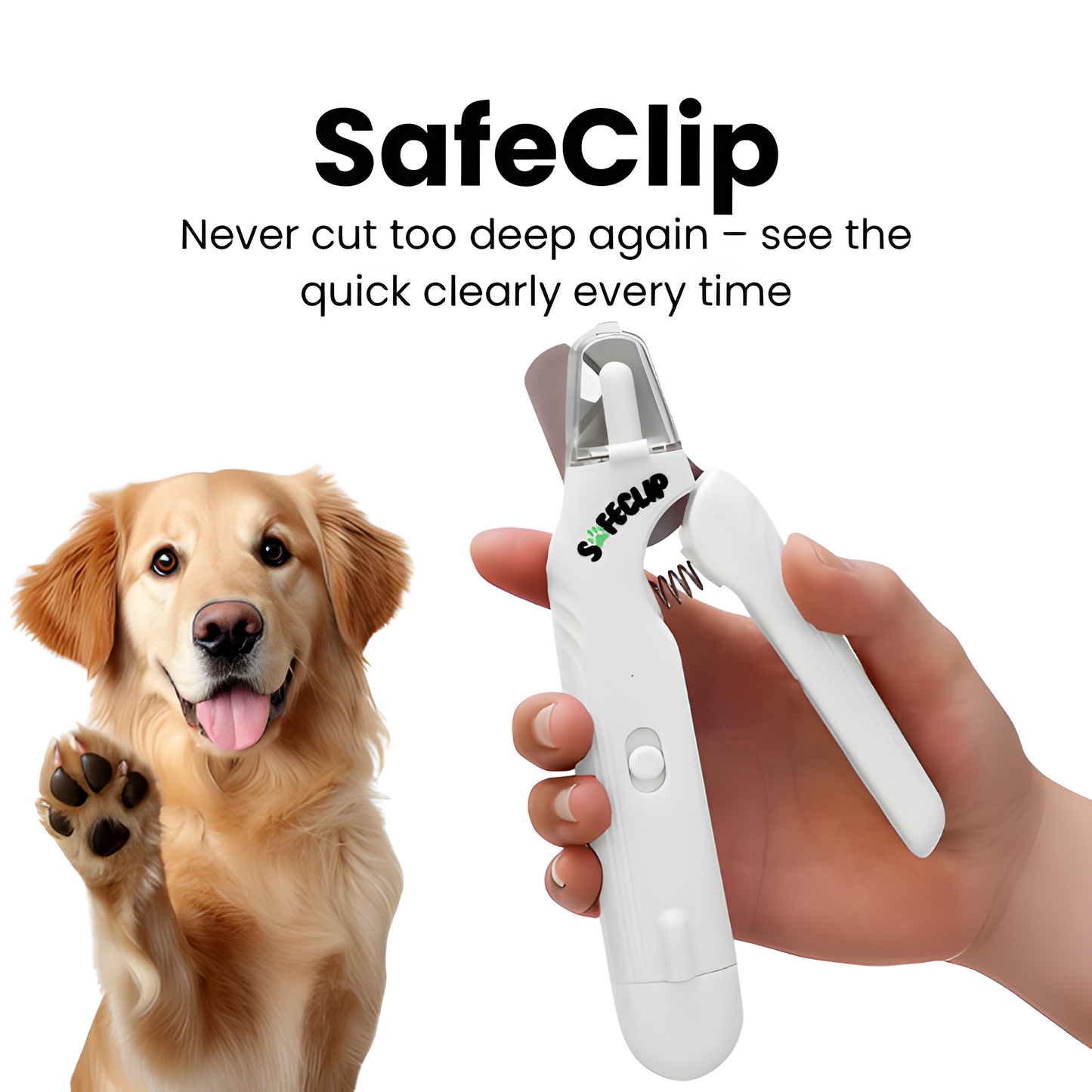 SafeClip – Trim your dog’s claws without risk or stress